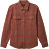 Brixton Bowery Heavy Flannel Shirt - Burnt Henna/Dark Forest -Menswear Vibe Shop Brixton Bowery Heavy Flannel Shirt Burnt Henna Dark Forest