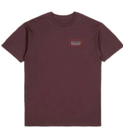 Menswear Vibe Shop 16 Brixton Palmer Proper T-Shirt Mahogany