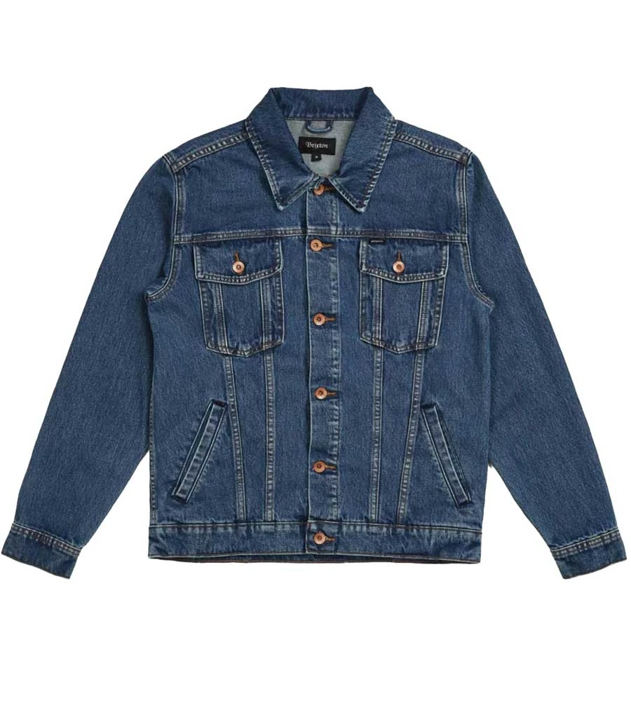Brixton Cable Denim Jacket - Worn Indigo 3 Brixton Cable Denim Jacket - Worn Indigo