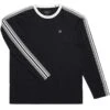 Brixton Este Long Sleeve T-Shirt - Black/White -Menswear Vibe Shop Brixton Este Long Sleeve Knit Top Black White