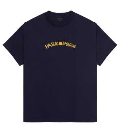 Passport Sham Embroidery T-Shirt - Navy
