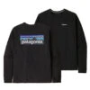 Patagonia Men's Long-Sleeve P-6 Logo Responsibili-Tee Black 2024 1 Patagonia Men's Long-Sleeve P-6 Logo Responsibili-Tee Black 2024 -Menswear Vibe Shop Patagona Men s Long Sleeve P 6 Logo Responsibili Tee Black 2024