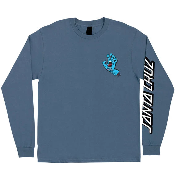 Santa Cruz Screaming Hand Long Sleeve T-Shirt - Indigo Blue 4 Santa Cruz Screaming Hand Long Sleeve T-Shirt - Indigo Blue - Image 2