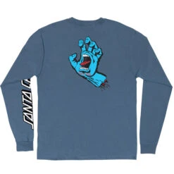 Santa Cruz Screaming Hand Long Sleeve T-Shirt - Indigo Blue