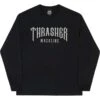 Thrasher Low Low Logo Long Sleeve T-Shirt - Black -Menswear Vibe Shop Thrasher Low Low Logo Long Sleeve T shirt Black