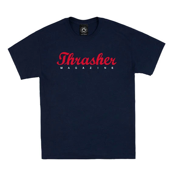 Thrasher Script T-Shirt Navy 2 Thrasher Script T-Shirt Navy