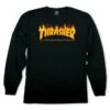 Thrasher Men's Flame L/S T-Shirt Black 1 Thrasher Men's Flame L/S T-Shirt Black -Menswear Vibe Shop Thrasher Men s Flame LS T Shirt Black