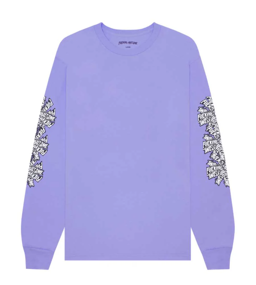 Menswear Vibe Shop 21 Menswear Vibe Shop -Menswear Vibe Shop Fucking Awesome Spiral Long Sleeve T Shirt Violet